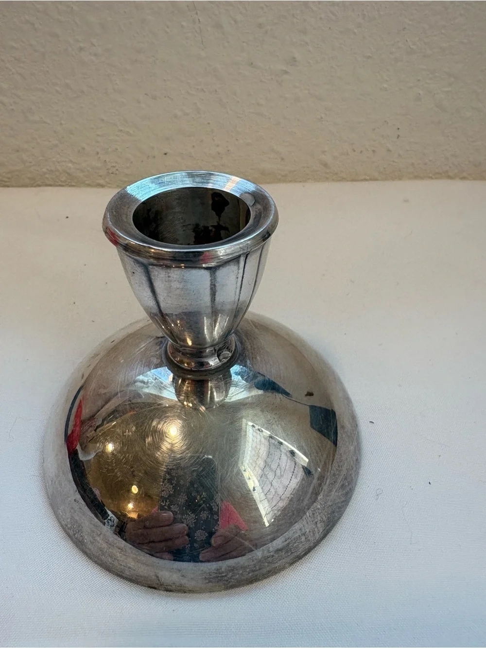 Oneida silver plated candle holder